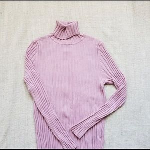 Vintage Lavender Knit Turtle Neck